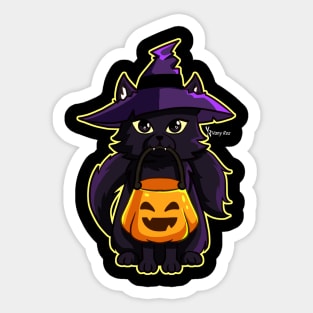 Cat Witch - Halloween Sticker